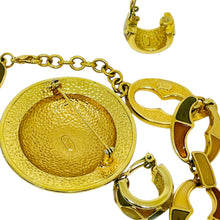 Load image into Gallery viewer, ANNE KLEIN signed vintage gold tone enamel designer necklace earrings brooch set