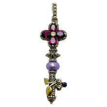 Load image into Gallery viewer, BARBARA BIXBY 18K sterling silver key designer pendant enhancer charm
