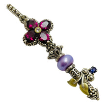 Load image into Gallery viewer, BARBARA BIXBY 18K sterling silver key designer pendant enhancer charm