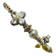 Load image into Gallery viewer, BARBARA BIXBY 18K sterling silver key designer pendant enhancer charm