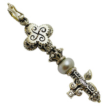 Load image into Gallery viewer, BARBARA BIXBY 18K sterling silver key designer pendant enhancer charm