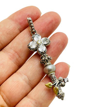 Load image into Gallery viewer, BARBARA BIXBY 18K sterling silver key designer pendant enhancer charm