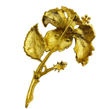 Load image into Gallery viewer, BARRERA for AVON signed vintage gold huge flower designer runway brooch