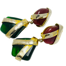 Load image into Gallery viewer, FRANCES PATIKY STEIN FPS CHANEL Designer 1980’s Gold Gripoix Clip on Earrings