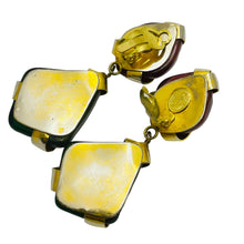 Load image into Gallery viewer, FRANCES PATIKY STEIN FPS CHANEL Designer 1980’s Gold Gripoix Clip on Earrings