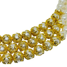 Load image into Gallery viewer, FRANCOISE MONTAGUE FM signed vintage gold tone glass pearls designer necklace