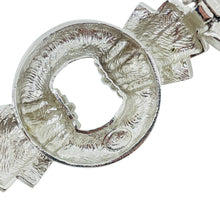 Load image into Gallery viewer, GIVENCHY signed vintage logo silver tone black enamel rhinestones bracelet