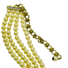 Load image into Gallery viewer, HEIDI DAUS signed gold emerald crystal pearl necklace earrings designer set