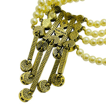 Load image into Gallery viewer, HEIDI DAUS signed gold emerald crystal pearl necklace earrings designer set