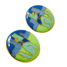 Load image into Gallery viewer, HELENE SCOTT vintage hand made porcelain earrings