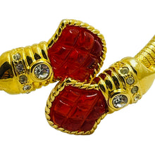 Load image into Gallery viewer, IVANA signed gold plated glass crystal designer runway wrap bracelet