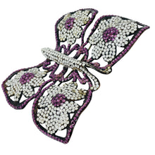 Load image into Gallery viewer, JOSEPH GOURDJI vintage bronze tone rhinestones butterfly designer brooch pendant