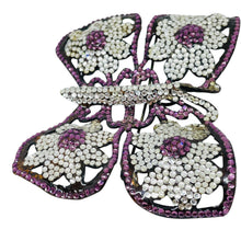 Load image into Gallery viewer, JOSEPH GOURDJI vintage bronze tone rhinestones butterfly designer brooch pendant