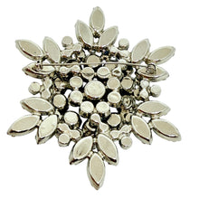 Load image into Gallery viewer, JULIANA DELIZZA ELSTER vintage massive silver tone blue rhinestones brooch