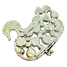 Load image into Gallery viewer, KJL KENNETH JAY LANE signed huge silver jewel glass stones swan designer brooch