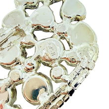 Load image into Gallery viewer, KJL KENNETH JAY LANE signed huge silver jewel glass stones swan designer brooch