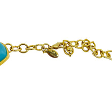 Load image into Gallery viewer, KJL KENNETH JAY LANE vintage gold turquoise designer necklace earrings set