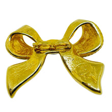 Load image into Gallery viewer, KJL for AVON signed vintage gold tone enamel bow pearl necklace enhancer