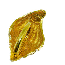 Load image into Gallery viewer, KJL for AVON signed vintage gold tone seashell scarf clip / necklace enhancer