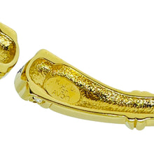 Load image into Gallery viewer, KJL for AVON vintage gold tone enamel rhinestones designer clamper bracelet