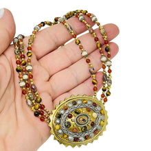 Load image into Gallery viewer, MICHAEL GOLAN signed gold plated natural gemstone designer necklace