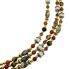 Load image into Gallery viewer, MICHAEL GOLAN signed gold plated natural gemstone designer necklace