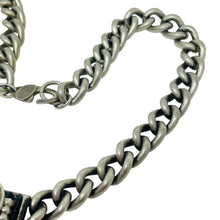 Load image into Gallery viewer, MONIES GERDA LYNGGAARD Copenhagen silver tone modernist designer chain necklace
