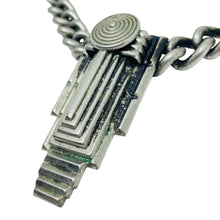 Load image into Gallery viewer, MONIES GERDA LYNGGAARD Copenhagen silver tone modernist designer chain necklace