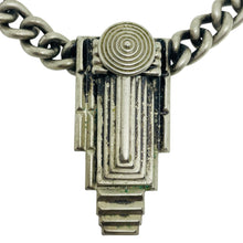 Load image into Gallery viewer, MONIES GERDA LYNGGAARD Copenhagen silver tone modernist designer chain necklace
