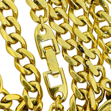 Load image into Gallery viewer, NAPIER signed vintage gold tone black cabs massive chain designer necklace