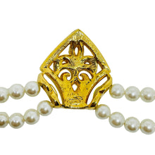 Load image into Gallery viewer, NAPIER signed vintage gold tone pearl rhinestones designer beaded necklace