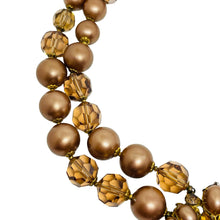 Load image into Gallery viewer, ROBERT DeMARIO 1950's signed vintage gold tone crystals pearls designer necklace