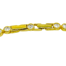 Load image into Gallery viewer, SWAROVSKI swan signed vintage gold plated crystal designer bracelet