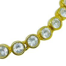 Load image into Gallery viewer, SWAROVSKI swan signed vintage gold plated crystal designer bracelet