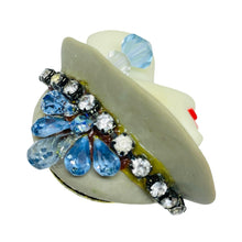 Load image into Gallery viewer, Vintage 80's flapper art deco style ladies face designer pin brooch