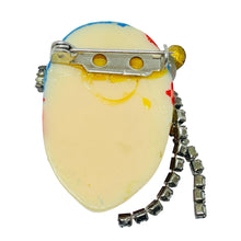 Load image into Gallery viewer, Vintage 80's flapper art deco style ladies face designer pin brooch