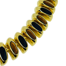 Load image into Gallery viewer, Vintage ERWIN PEARL signed gold tone enamel designer link necklace