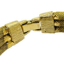 Load image into Gallery viewer, Vintage JAPAN gold faux turquoise designer bracelet
