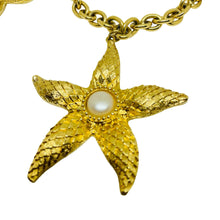 Load image into Gallery viewer, Vintage KJL for AVON signed gold tone designer sea shells starfish necklace