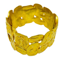 Load image into Gallery viewer, Vintage Lci LIZ CLAIBORNE signed gold tone seahorse massive designer bracelet
