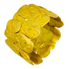 Load image into Gallery viewer, Vintage Lci LIZ CLAIBORNE signed gold tone seahorse massive designer bracelet