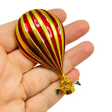Load image into Gallery viewer, Vintage MMA baloon gold enamel designer runway brooch