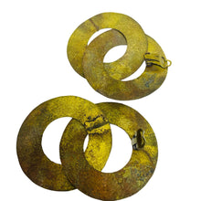 Load image into Gallery viewer, Vintage MONIES GERDA LYNGGAARD brass chain link designer clip on earrings