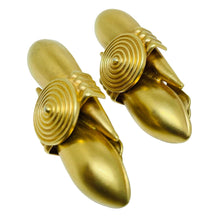 Load image into Gallery viewer, Vintage MONIES GERDA LYNGGAARD gold tone modernist designer clip on earrings
