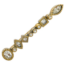 Load image into Gallery viewer, Vintage PATRICIA LOCKE gold clear rhinestone designer runway brooch