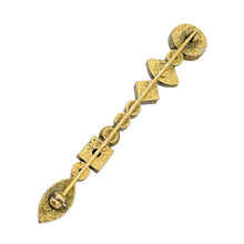 Load image into Gallery viewer, Vintage PATRICIA LOCKE gold clear rhinestone designer runway brooch