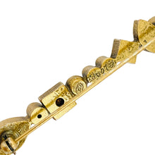 Load image into Gallery viewer, Vintage PATRICIA LOCKE gold clear rhinestone designer runway brooch