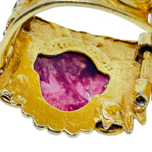 Load image into Gallery viewer, Vintage SALVADOR TERAN MARBEL Aztec Mexico 22k gold plated Mayan mask bracelet