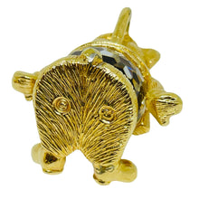 Load image into Gallery viewer, Vintage SWAROVSKI signed gold plated crystal mouse designer pendant necklace