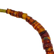 Load image into Gallery viewer, Vintage natural Baltic cognac amber beaded round rondels necklace
